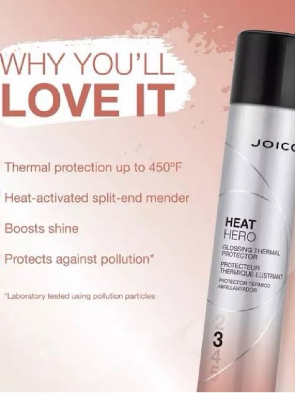 Joico Heat Hero Glossing Thermal Protector- Great Product For Summer
